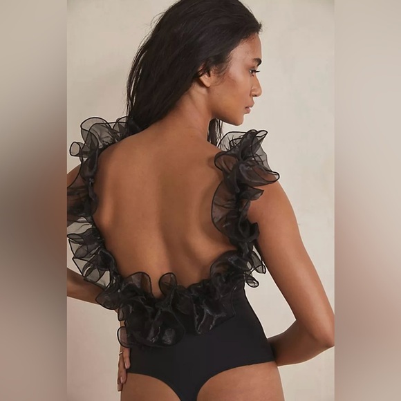 Free People | Intimately | Haute Wired Black Bodysuit - Picture 2 of 10